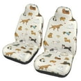 thumbnail image 1 of Fotbe Dogs Funny Pets Pattern Automotive Seat Covers for Cars Trucks and SUVs – Car Seat Covers for Front Seats,Protective Seat Covers,Vehicle Seat Covers, Set of 2, 1 of 9