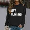 thumbnail image 1 of Womens Fashion Casual Long Sleeve Crew Neck Sweatshirts Printed Pullover Hoodless Sweatshirts Top Casual T Shirt Boys Size Two Short Outfits Blank Oversized Sweatshirt Hoodies Sweatsuits Women Fuzzy, 1 of 5