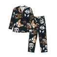 thumbnail image 1 of Fotbe Dogs Pattern Long Sleeve Pajama Set for Men,Sleepwear Set,2-piece Loungewear Set,Soft PJs Comfy Nightwear with Pockets-Large, 1 of 7