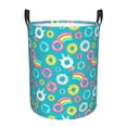 thumbnail image 1 of Fotbe Donut Laundry Basket with Handles, Waterproof Large Laundry Hamper, Wash Bag for Corner Dorm, Rolling Laundry Basket with Handles-Medium, 1 of 8