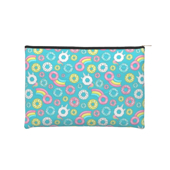 Fotbe Donut Reusable Cosmetic Bag Makeup Bag for Women Large Travel Cosmetic Pouch Girls' Make Up Organizer