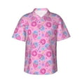 thumbnail image 1 of Fotbe Donuts Hawaiian Shirt for Men Unisex Summer Beach Casual Short Sleeve Cotton Linen Button Down Shirts-XX-Large, 1 of 5