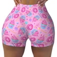 thumbnail image 1 of Fotbe Donuts Seamless Shorts, Womens Workout Shorts High Waist Stretch Booty Short for Gym/Yoga/Running/Biking-X-Large, 1 of 9