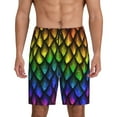 thumbnail image 1 of Fotbe Dragon Scales Pajama Shorts for Men, Men's Pajama Bottoms, Sleepwear,Short Pajama Pants-X-Large, 1 of 9