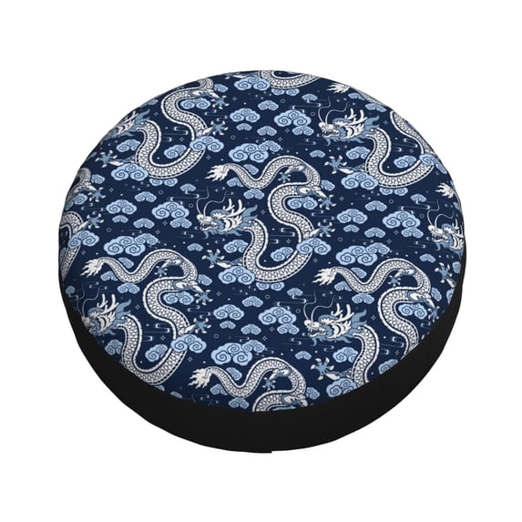 Fotbe Dragons Spare Tire Cover Thickening Universal Fit for Jeep, Trailer, RV, SUV, Truck, Tough Tire Wheel Soft Cover-15 inch