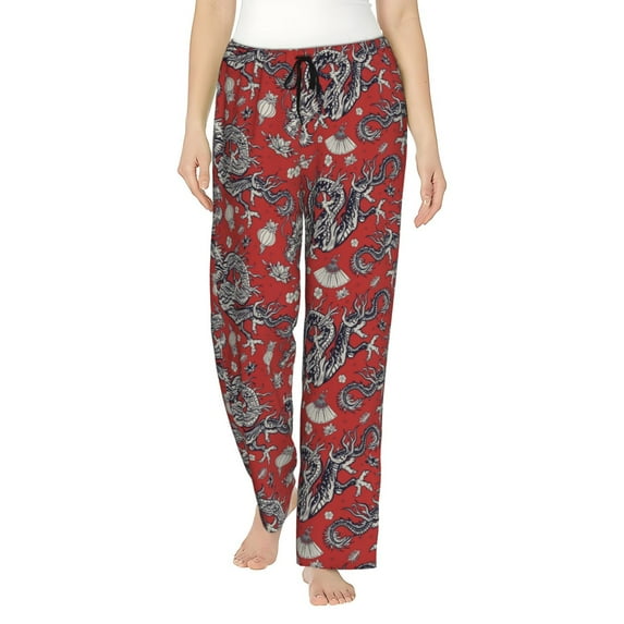 Fotbe Dragons2 Women's Pajama Pants,Sleepwear Pants,Pj Bottoms Drawstring And Pockets-Medium