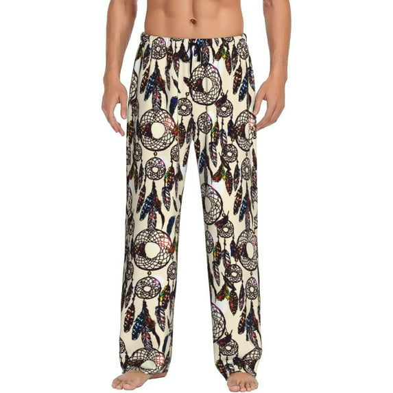 Fotbe Dreamcatcher Men's Pajama Pants,Sleepwear Pants,Pj Bottoms Drawstring And Pockets-X-Large