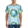 thumbnail image 1 of Fotbe Dreaming Travel Baseball Jersey Shirt for Men and Women, Casual Short Sleeves Button Down T-Shirt-X-Large, 1 of 9