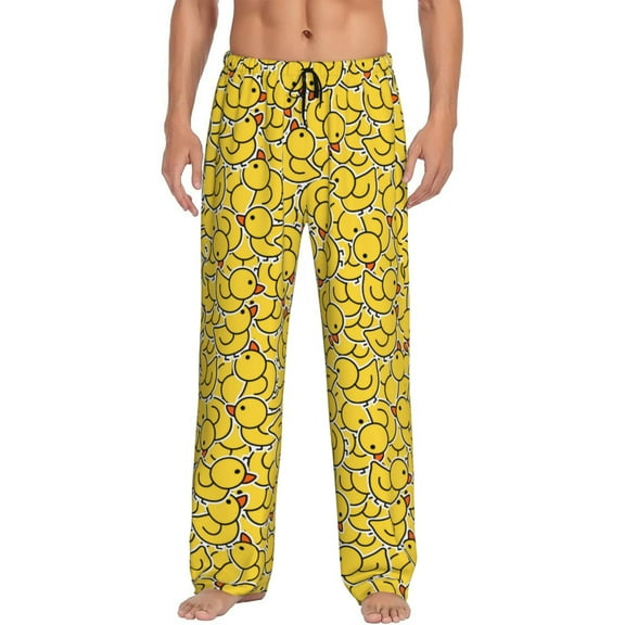 Fotbe Duck1 Men's Pajama Pants,Sleepwear Pants,Pj Bottoms Drawstring And Pockets-Small