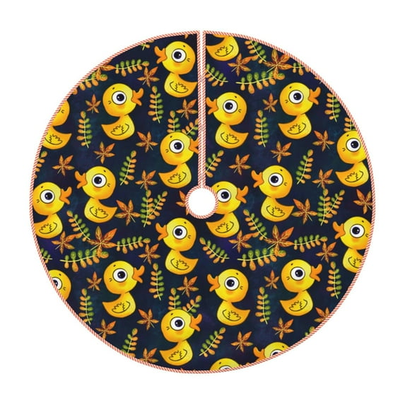 Fotbe Ducks Pattern Christmas Tree Skirt, Tree Skirts Plush Christmas Decorations, Christmas Tree Skirts Xmas Decorations Holiday Party Decor-36"