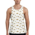 thumbnail image 1 of Fotbe Dump Truck Pattern Men's Quick Dry Workout Tank Top Gym Muscle Tee Fitness Bodybuilding Sleeveless T Shirt Breathable Workout Shirt-4X-Large, 1 of 9
