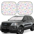 thumbnail image 1 of Fotbe Easter Colorful Rabbit 2-Piece Car Windshield Sun Shade | Sun Blocker for Car Windshield | Foldable Automotive Interior Accessories for Sun Protection-Large, 1 of 7