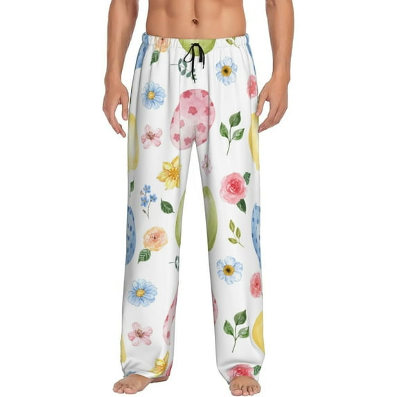 Fotbe Easter Egg3 Men's Pajama Pants,Sleepwear Pants,Pj Bottoms Drawstring And Pockets-X-Large
