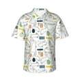 thumbnail image 1 of Fotbe Easter Rabbit Hawaiian Shirt for Men Unisex Summer Beach Casual Short Sleeve Cotton Linen Button Down Shirts-3X-Large, 1 of 9