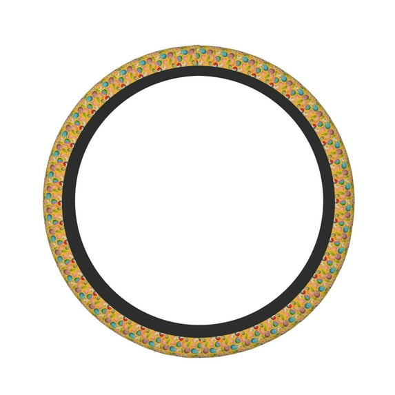 Fotbe Easter for Steering Wheel Cover Universal 15 in Car Accessories for Men Women,Steering Wheel Protector Comfortable Protective Case for SUV Sedan Decor