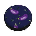 thumbnail image 1 of Fotbe Eggplant Spare Tire Cover Thickening Universal Fit for Jeep, Trailer, RV, SUV, Truck, Tough Tire Wheel Soft Cover-14 inch, 1 of 9