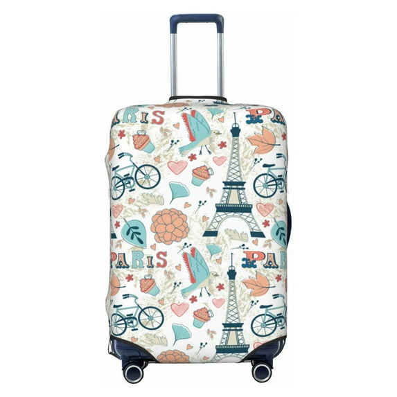 Fotbe Eiffel Tower Luggage Cover Protector,Suitcase Protector,Scratch and Dirt Resistant,Fits 18-32 Inch Luggage-X-Large