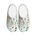 thumbnail image 1 of Fotbe Eiffel Tower Pattern Women's Fuzzy Curly Fur Memory Foam Loafer Slippers Indoor Outdoor Slippers Winter Home Shoes-39/40, 1 of 7