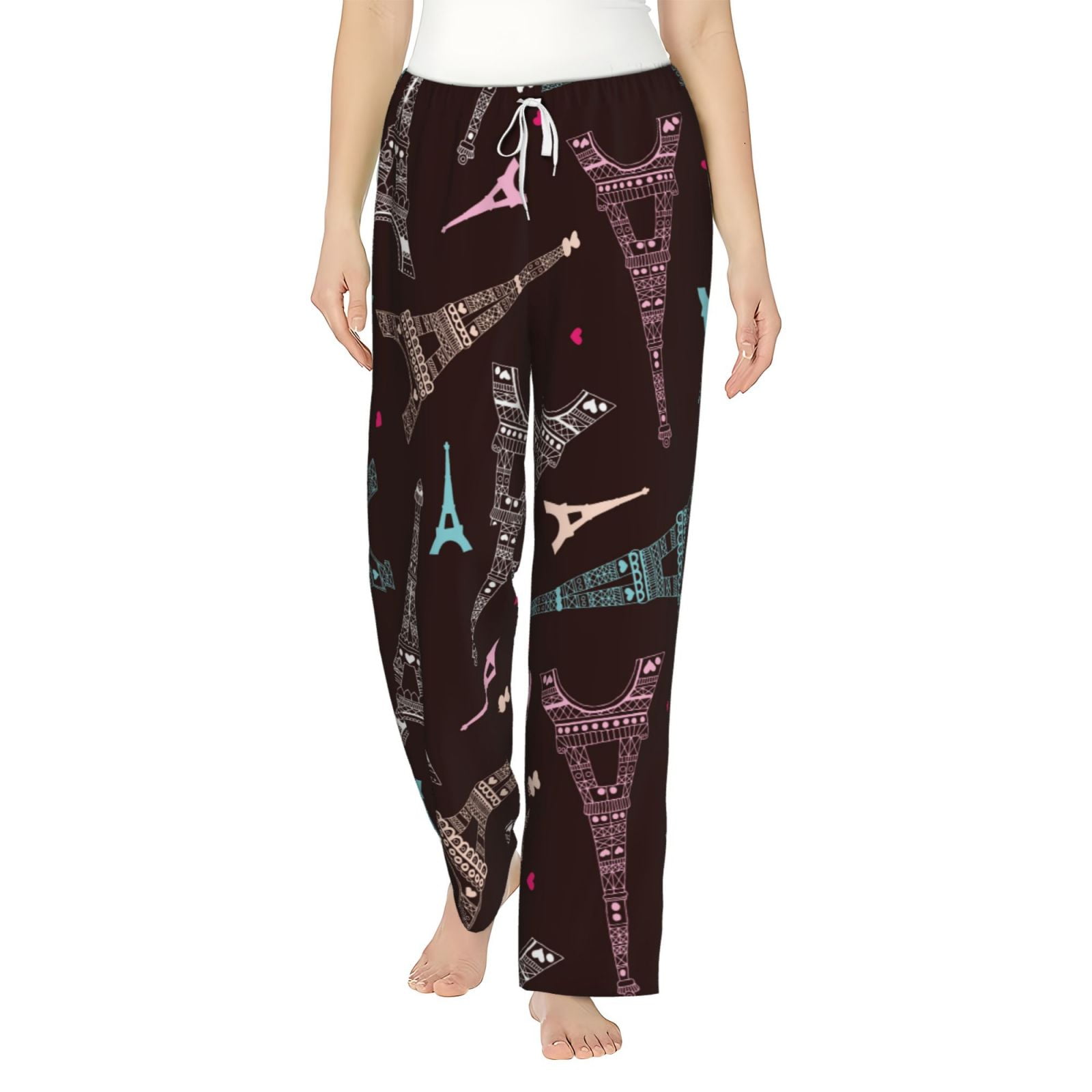 Fotbe Eiffel Tower Women's Pajama Pants,Sleepwear Pants,Pj Bottoms