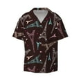 thumbnail image 1 of Fotbe Eiffel Tower print Short Sleeve Button Down Shirts for Men Casual Summer Beach Wrinkle Free Shirt-3X-Large, 1 of 7