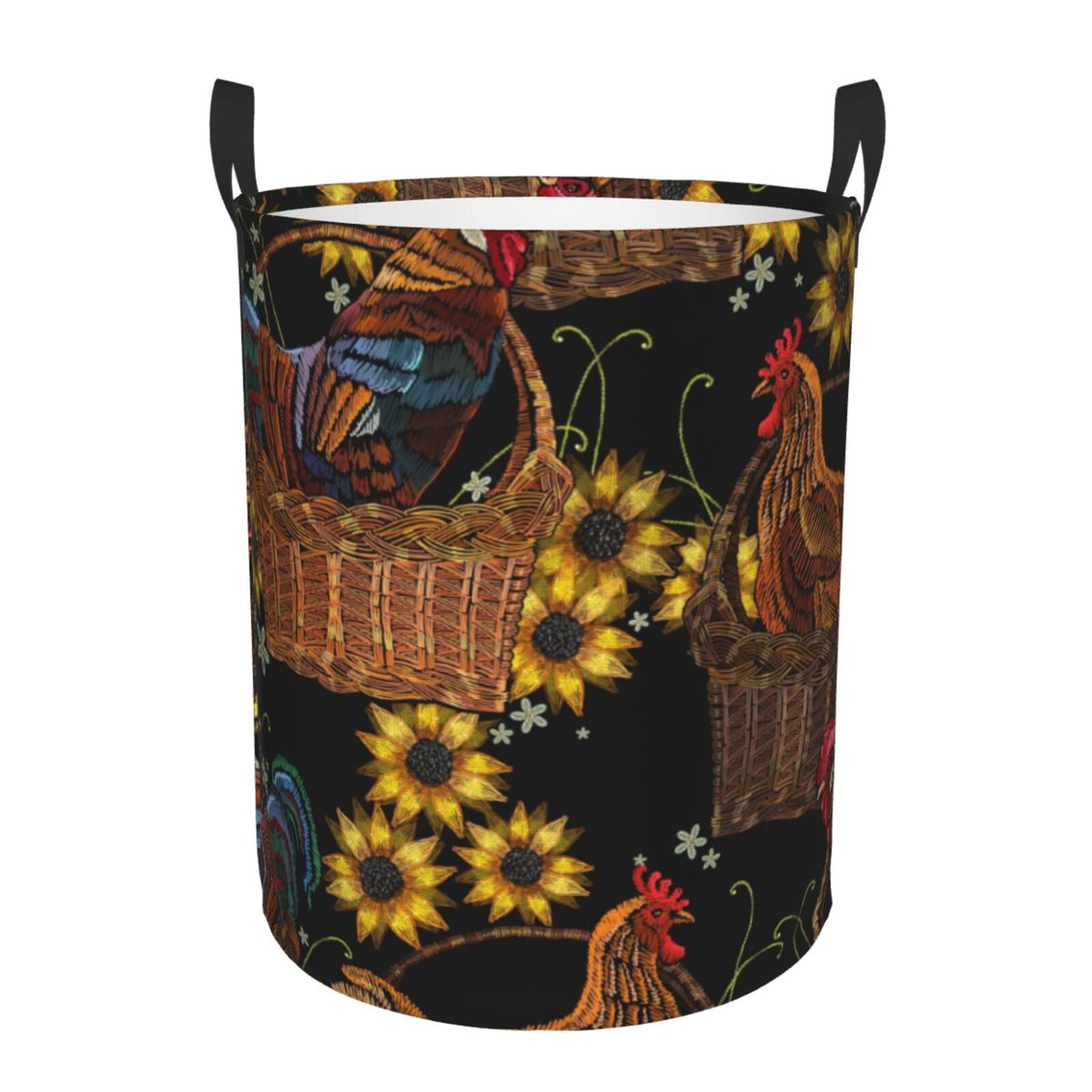 Classic Chicken Quilted Laundry Basket NCU0HNH821