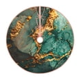 thumbnail image 1 of Fotbe Emerald Color Gold Marble Pattern Christmas Tree Skirt, Tree Skirts Plush Christmas Decorations, Christmas Tree Skirts Xmas Decorations Holiday Party Decor-36", 1 of 6