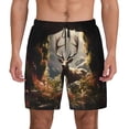 thumbnail image 1 of Fotbe Enchanted Deer In Cave Men’s Swim Trunks Quick Dry Swim Shorts Board Shorts with Mesh Lining-Small, 1 of 9