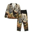 thumbnail image 1 of Fotbe Enchanted Deer In Cave Pattern Long Sleeve Pajama Set for Women,Sleepwear Set,2-piece Loungewear Set,Soft PJs Comfy Nightwear with Pockets -XX-Large, 1 of 7