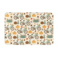 thumbnail image 1 of Fotbe Extra Durable Door Mat - Dirt Trapping Outdoor Welcome Mats - Non-Slip Outdoor Door Mats - Low Profile Front Door Mat - Indoor (16" x 24", Bicycle And Pumpkins ), 1 of 8