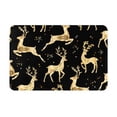 thumbnail image 1 of Fotbe Extra Durable Door Mat - Dirt Trapping Outdoor Welcome Mats - Non-Slip Outdoor Door Mats - Low Profile Front Door Mat - Indoor (16" x 24", Christmas Gold Deers ), 1 of 9