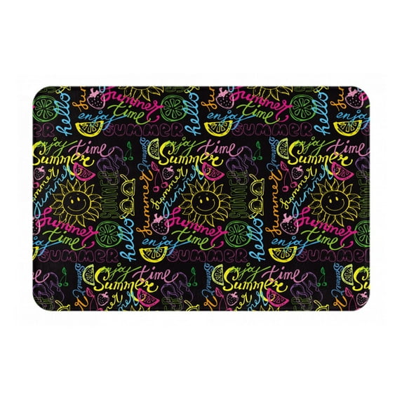 Fotbe Extra Durable Door Mat - Dirt Trapping Outdoor Welcome Mats - Non-Slip Outdoor Door Mats - Low Profile Front Door Mat - Indoor (16" x 24", Color Summer )