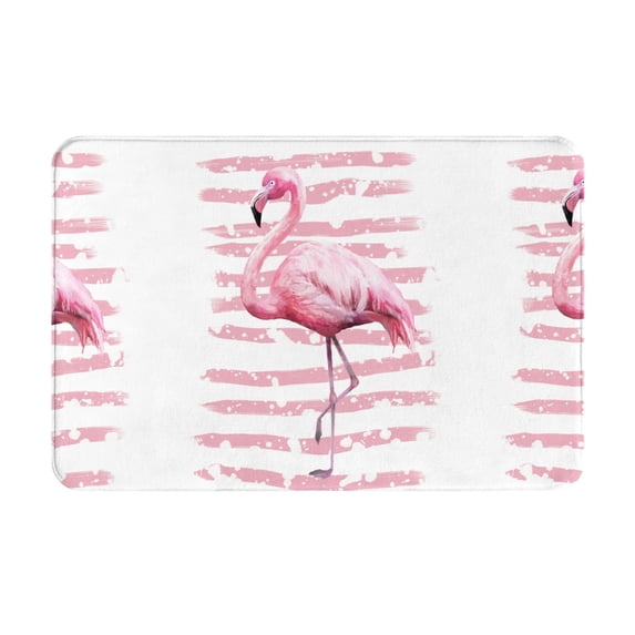 Fotbe Extra Durable Door Mat - Dirt Trapping Outdoor Welcome Mats - Non-Slip Outdoor Door Mats - Low Profile Front Door Mat - Indoor (16" x 24", Flamingo )