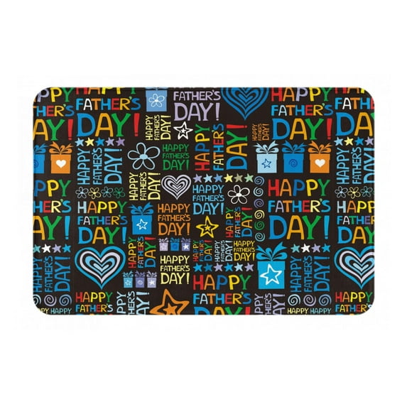 Fotbe Extra Durable Door Mat - Dirt Trapping Outdoor Welcome Mats - Non-Slip Outdoor Door Mats - Low Profile Front Door Mat - Indoor (16" x 24", Happy Father Day )