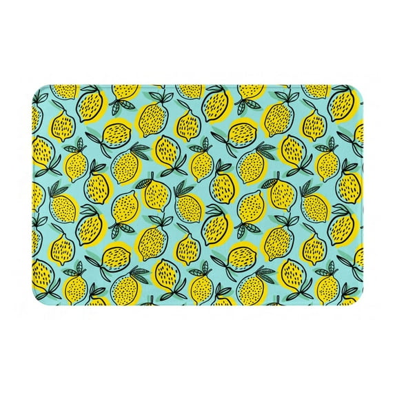 Fotbe Extra Durable Door Mat - Dirt Trapping Outdoor Welcome Mats - Non-Slip Outdoor Door Mats - Low Profile Front Door Mat - Indoor (16" x 24", Lemon1 )