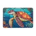 thumbnail image 1 of Fotbe Extra Durable Door Mat - Dirt Trapping Outdoor Welcome Mats - Non-Slip Outdoor Door Mats - Low Profile Front Door Mat - Indoor (16" x 24", Sea Turtle in Coral ), 1 of 9