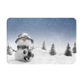 thumbnail image 1 of Fotbe Extra Durable Door Mat - Dirt Trapping Outdoor Welcome Mats - Non-Slip Outdoor Door Mats - Low Profile Front Door Mat - Indoor (16" x 24", Snowman And Christmas Tree ), 1 of 9