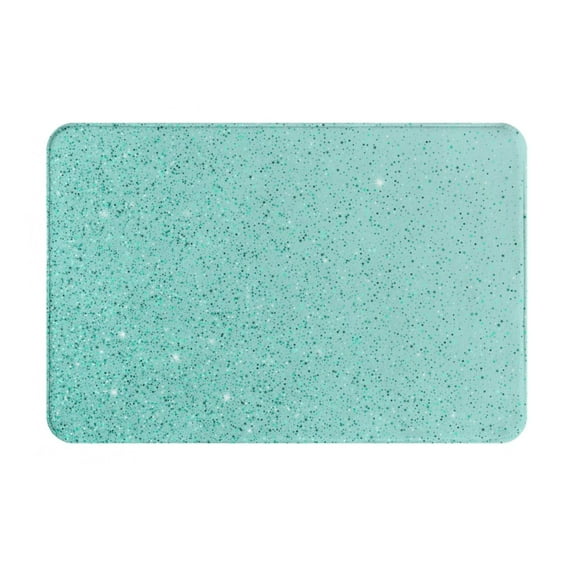 Fotbe Extra Durable Door Mat - Dirt Trapping Outdoor Welcome Mats - Non-Slip Outdoor Door Mats - Low Profile Front Door Mat - Indoor (16" x 24", Teal Turquoise Glitter )