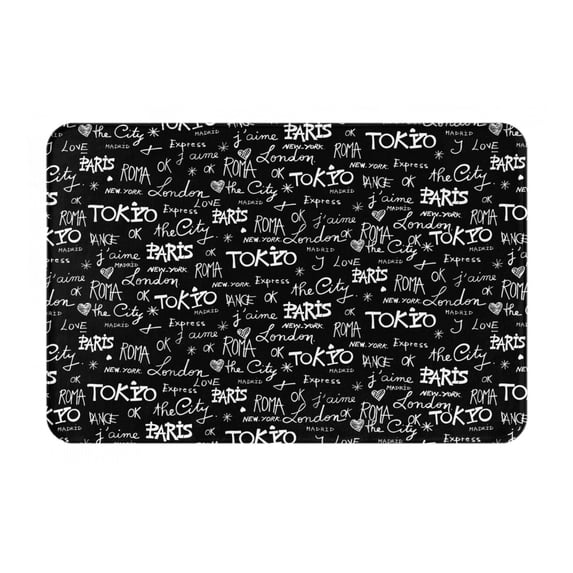 Fotbe Extra Durable Door Mat - Dirt Trapping Outdoor Welcome Mats - Non-Slip Outdoor Door Mats - Low Profile Front Door Mat - Indoor (16" x 24", Travel The World )