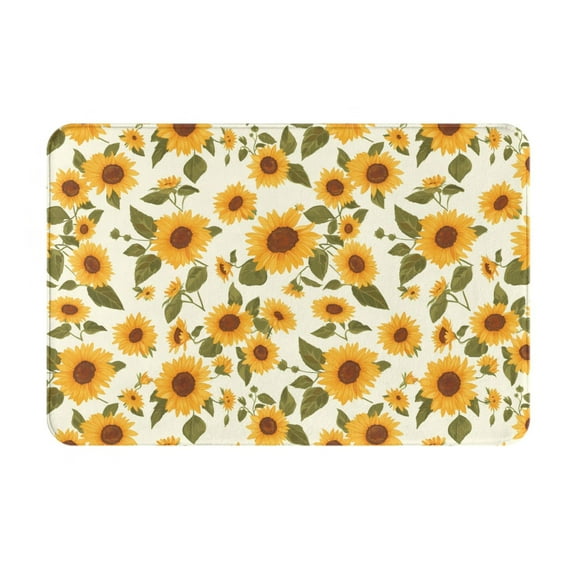 Fotbe Extra Durable Door Mat - Dirt Trapping Outdoor Welcome Mats - Non-Slip Outdoor Door Mats - Low Profile Front Door Mat - Indoor (16" x 24", Classical Cute Sunflower )
