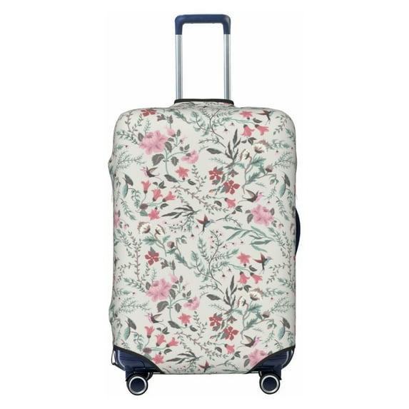 Fotbe Fairy Floral Luggage Cover Protector,Suitcase Protector,Scratch and Dirt Resistant,Fits 18-32 Inch Luggage-X-Large