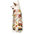 thumbnail image 1 of Fotbe Fall Farm Pumpkin Print Small Dog Sweater Hoodies Pet Grey Hooded Soft Fleece Sweatshirts with Pocket Fall Winter Puppy Cat Sweaters Warm Clothes-X-Large, 1 of 7