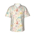 thumbnail image 1 of Fotbe Fall Rabbit Hawaiian Shirt for Men Unisex Summer Beach Casual Short Sleeve Cotton Linen Button Down Shirts-XX-Large, 1 of 9