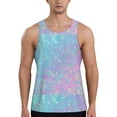 thumbnail image 1 of Fotbe Fantasy Gradient Pattern Men's Quick Dry Workout Tank Top Gym Muscle Tee Fitness Bodybuilding Sleeveless T Shirt Breathable Workout Shirt-Small, 1 of 9