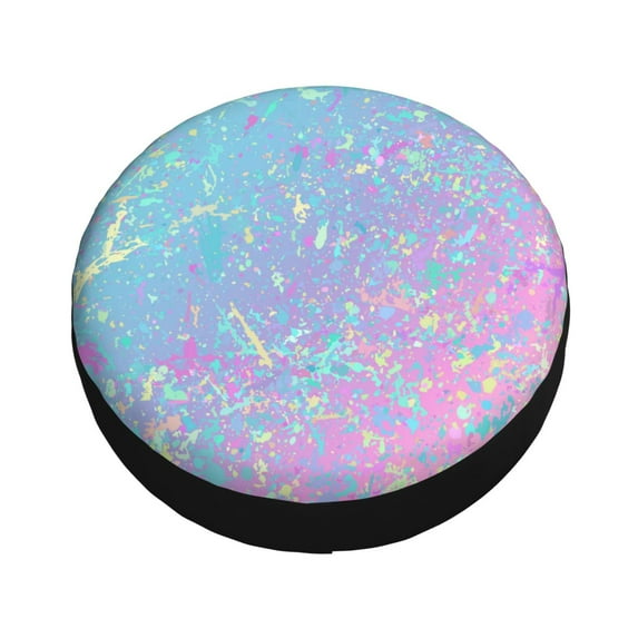 Fotbe Fantasy Gradient Spare Tire Cover Thickening Universal Fit for Jeep, Trailer, RV, SUV, Truck, Tough Tire Wheel Soft Cover-16 inch