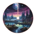 thumbnail image 1 of Fotbe Fantasy Landscape Starry Night Pattern Christmas Tree Skirt, Tree Skirts Plush Christmas Decorations, Christmas Tree Skirts Xmas Decorations Holiday Party Decor-48", 1 of 6