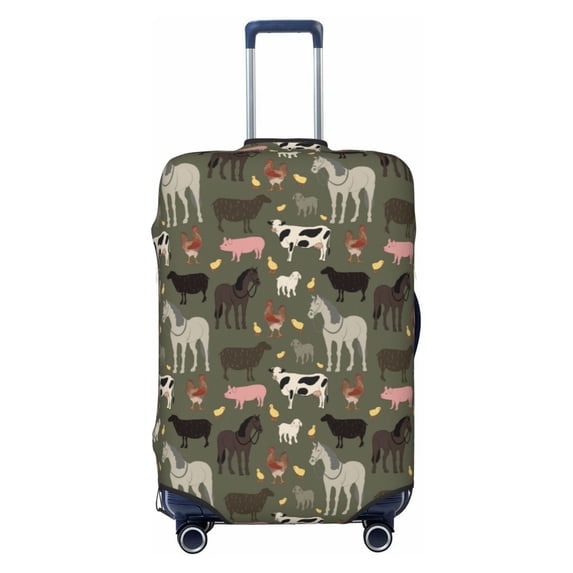 Fotbe Farm Animals Luggage Cover Protector,Suitcase Protector,Scratch and Dirt Resistant,Fits 18-32 Inch Luggage(without luggage)-X-Large