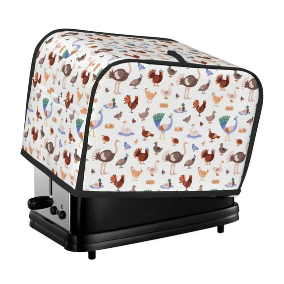 Fotbe Farm Birds Goose for Two Slice Toaster Cover, Fingerprint Protector, Super Soft Appliance Cover And Dust Cover,Bread Dust Cover & Fingerprint Protection