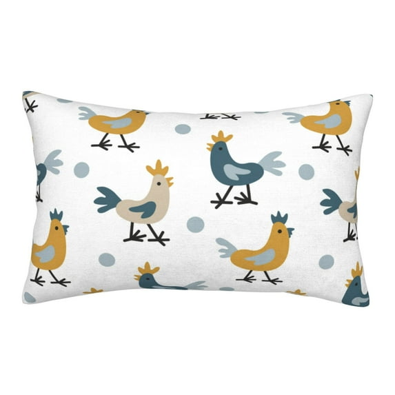 Fotbe Farm Roosters Pillow Cases - Envelope Closure - Luxury, Extra Soft, Cooling Pillow Covers - Wrinkle, Fade, Stain Resistant-14"x20"