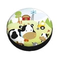 thumbnail image 1 of Fotbe Farmfield with Cute Animals Spare Tire Cover Thickening Universal Fit for Jeep, Trailer, RV, SUV, Truck, Tough Tire Wheel Soft Cover-14 inch, 1 of 9