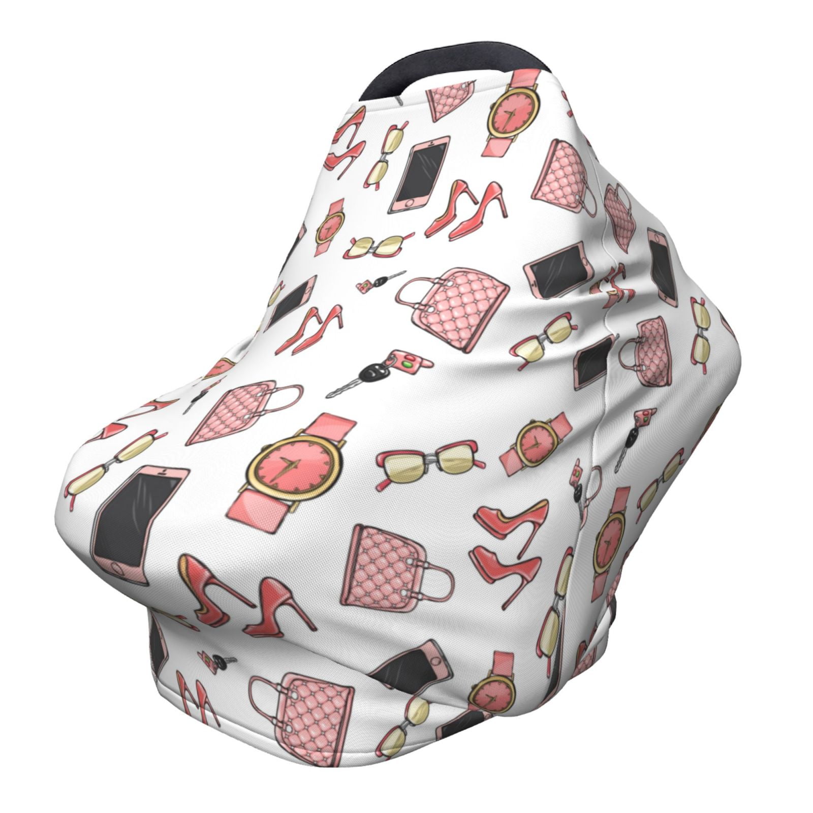 Fotbe Fashion Pattern Car Seat Covers for Babies, Nursing Breastfeeding Cover Carseat Canopy, Soft Stretchy Carrier Cover